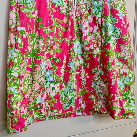 Lilly Pulitzer Womens Cathy Dress Floral Pink Green Southern Charm Size 4 - Picture 13 of 16